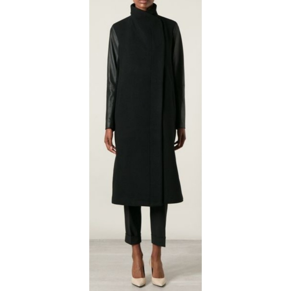 NWT Theory Black Wool Tinn Coat Jacket (Large)